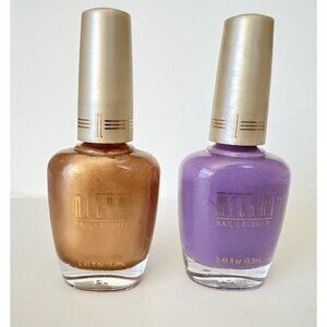 Vintage Milani Nail Lacquer Duo Sassi Brassy #52 & Radiant in Purple #139 New